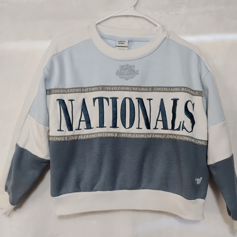 Varsity Spirit Cheerleading Nationals Colorblock Sweatshirt Youth Large Blue R